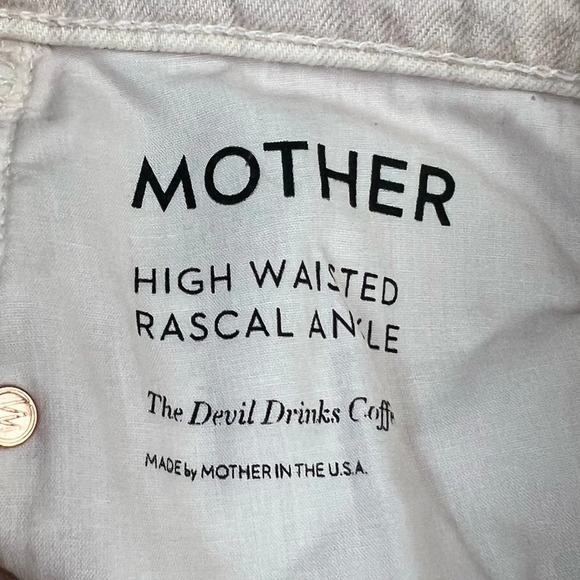 New MOTHER Denim High Waisted Rascal Ankle Jeans The Devil Drinks Coffee NWT 24 - Picture 12 of 16